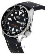 Seiko Automatic Diver's Ratio Black Leather SKX007J1-LS2 200M Men's Watch