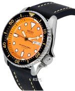 Seiko Automatic Diver's Ratio Black Leather SKX011J1-LS2 200M Men's Watch