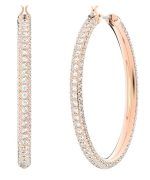 Swarovski Dextera Hoop Rose Gold-Tone Earrings 5383938 For Women