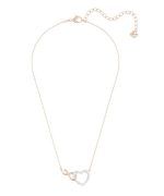 Swarovski Hyperbola Infinity And Heart Mixed Metal Finish Necklace 5518865 For Women