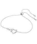 Swarovski Hyperbola Infinity And Heart Rhodium Bracelet 5524421 For Women