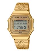 Casio Vintage Digital Smartphone Link Gold Tone Stainless Steel Quartz ABL-100WEG-9A Unisex Watch