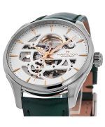 Hamilton Jazzmaster Skeleton Leather Strap White Dial Automatic H42535810 Men's Watch