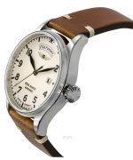 Iron Annie Flight Control Brown Leather Strap Beige Full Luminous Dial Automatic 51643 Men's Watch