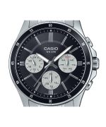 Casio Standard Analog Ion Plated Stainless Steel Black Dial Quartz MTP-1374D-1A3V Men's Watch