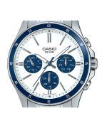 Casio Standard Analog Ion Plated Stainless Steel White Dial Quartz MTP-1374D-7A2V Men's Watch