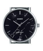 Casio Standard Analog Stainless Steel Marble Inspired Black Dial Quartz MTP-VT01DM-1A Men's Watch