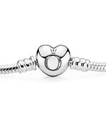 Pandora Moments Heart Clasp Snake Chain Bracelet 590719-21 For Women