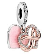 Pandora Sparkling Infinity Heart Dangle Charm With Clear Cubic Zirconia 788878C01 For Women