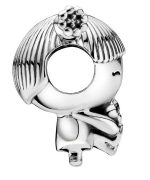 Pandora Little Girl Charm With Pink Enamel 798016EN160 For Women