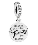 Pandora Friends Are Family Dangle Charm With Black Enamel 798124EN16 For Women