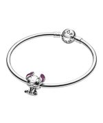 Pandora Disney Lilo And Stitch Silver Charm With Black And Purple Enamel 798844C01 For Women