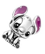 Pandora Disney Lilo And Stitch Silver Charm With Black And Purple Enamel 798844C01 For Women