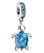 Pandora Murano Glass Sea Turtle Dangle Charm 798939C01 For Women