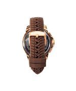 Maserati Successo Lifestyle Chronograph Rubber Strap Brown Dial Quartz R8871621039 Mens Watch