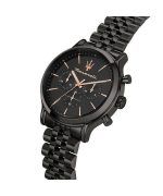 Maserati Epoca Limited Edition Chronograph Stainless Steel Black Dial Quartz R8873618019 100M Mens Watch