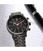 Maserati Epoca Limited Edition Chronograph Stainless Steel Black Dial Quartz R8873618019 100M Mens Watch