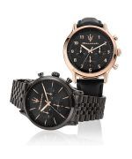 Maserati Epoca Limited Edition Chronograph Stainless Steel Black Dial Quartz R8873618019 100M Mens Watch