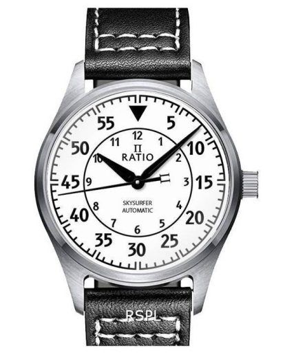 Ratio Skysurfer Pilot Full Luminous Dial Leather Automatic RTS324 200M Mens Watch