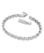 Swarovski Una Angelic Clear Crystals And Rhodium Plated Tennis Bracelet 5071173 For Women