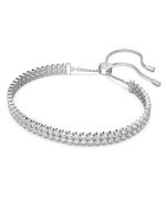 Swarovski Matrix Clear Crystals And Rhodium Plated Tennis Bracelet 5221397 For Women