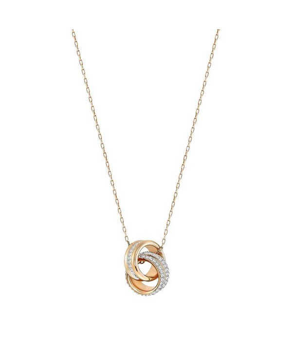 Swarovski Hyperbola Clear Crystals And Rose Gold Tone Plated Pendant 5240525 For Women