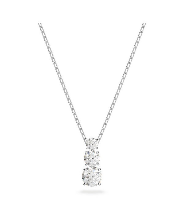 Swarovski Stilla Attract Rhodium Plated And Zirconia Pendant 5414970 For Women