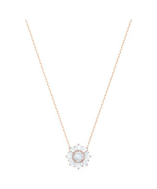 Swarovski Idyllia Rose Gold Tone Plated And Zirconia Pendant 5451376 For Women