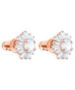 Swarovski Idyllia Rose Gold Tone Plated And Zirconia Stud Earrings 5459597 For Women