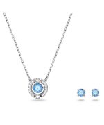 Swarovski Una Rhodium Plated And Zirconia Necklace And Earrings Set 5480485 For Women