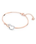 Swarovski Hyperbola Infinity And Heart Mixed Metal Finish And Zirconia Bangle 5518869 For Women