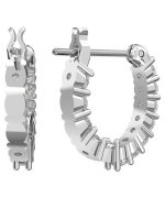 Swarovski Matrix Vittore Rhodium Plated And Zirconia Hoop Earrings 5562126 For Women