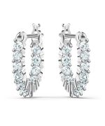 Swarovski Matrix Vittore Rhodium Plated And Zirconia Hoop Earrings 5562126 For Women