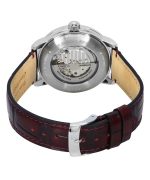 Zeppelin LZ 120 Bodensee Leather Strap Red Open Heart Dial Automatic 81665 Men's Watch