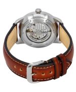 Zeppelin Flatline Leather Strap Green Open Heart Dial Automatic 83644 Men's Watch