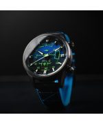 AVI-8 Hawker Harrier HUD Leather Strap Gradient Blue Dial Automatic AV-4117-01 Men's Watch