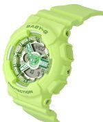 Casio Baby-G Analog Digital Green Resin Strap Green Dial Quartz BA-110YK-3A 100M Women's Watch