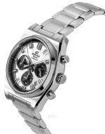 Casio Edifice Analog Chronograph Stainless Steel Silver Dial Quartz EFB-730D-7AV 100M Men's Watch