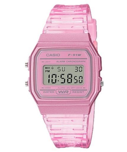 Casio Youth Pink Resin Digital F-91WS-4 F91WS-4 Unisex Watch