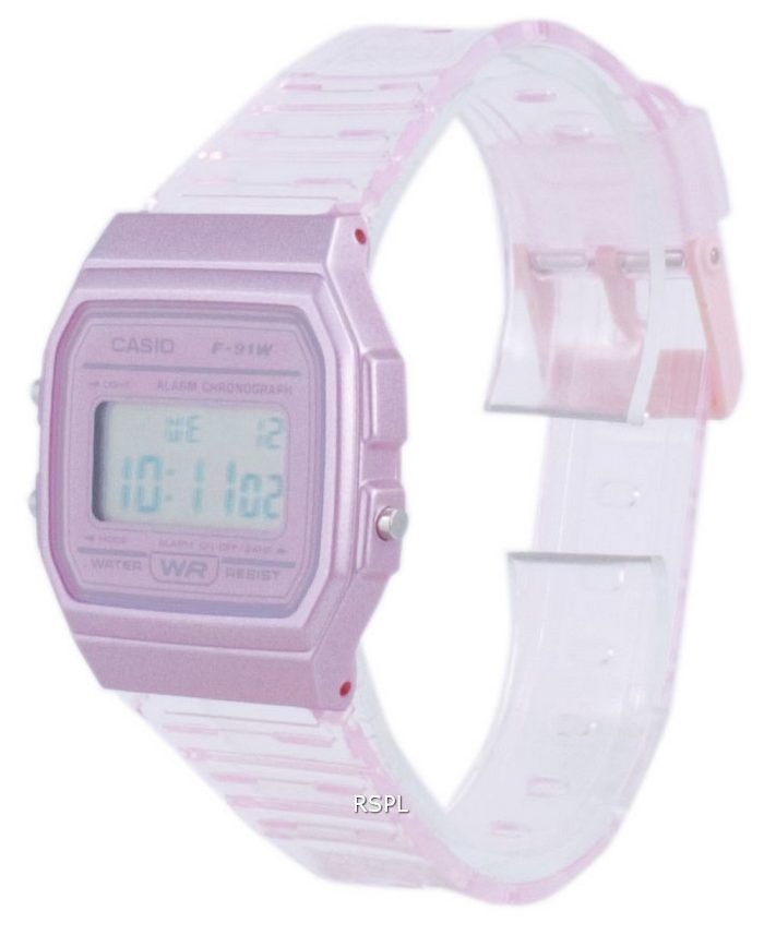 Casio Youth Pink Resin Digital F-91WS-4 F91WS-4 Unisex Watch