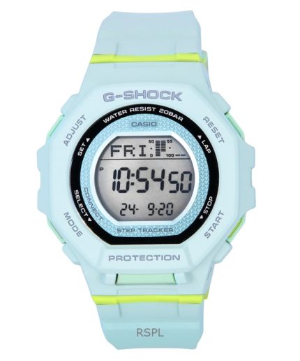 Casio G-Shock G-Squad Digital Smartphone Link Pale Green Bio-Based Resin Quartz GMD-B300-3 200M Women's Watch