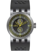 Invicta DNA Silicone Strap Grey And Black Multifunction Dial Quartz 44225 100M Mens Watch