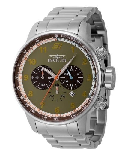 Invicta S1 Rally Chronograph Stainless Steel Green Dial Quartz 44951 100M Mens Watch