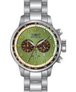 Invicta S1 Rally Chronograph Stainless Steel Green Dial Quartz 44951 100M Mens Watch