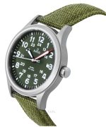 Ratio Quest Men's Field Watch Sapphire Canvas Strap Khaki Green Dial Quartz RTQ029 100M Lewis And Clark Edition