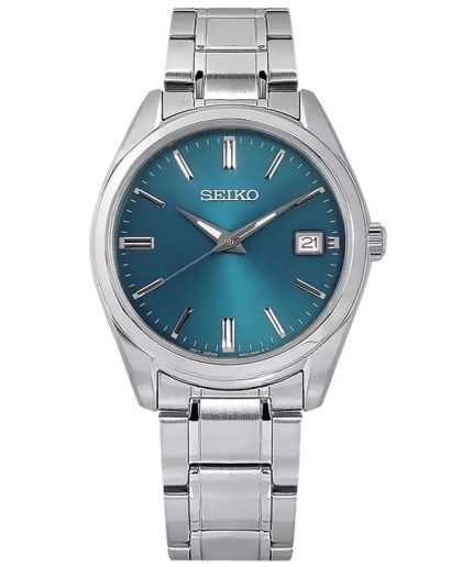 Seiko Classic Stainless Steel Blue Dial Quartz SUR525P1 100M Men's Watch