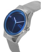 Refurbished Skagen Sol Stainless Steel Mesh Ocean Blue Dial Solar Powered SKW3024 Women's Watch