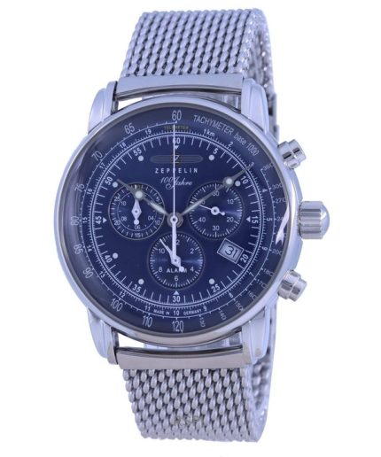 Refurbished Zeppelin 100 Jahre Ed.1 Chronograph Blue Dial Quartz 7680M3 Men's Watch