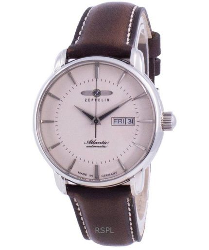 Refurbished Zeppelin Atlantic Leather Strap Beige Dial Automatic 84665 Men's Watch