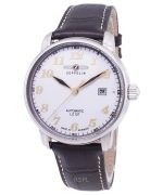 Refurbished Zeppelin LZ127 Graf Leather Strap White Dial Germany Made Automatic 76561 Men's Watch